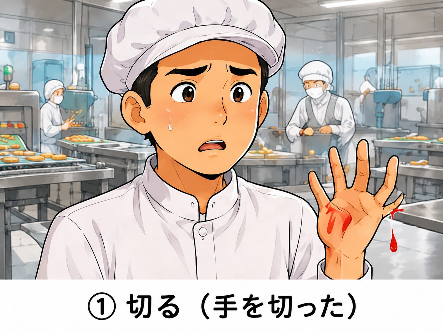 手を切った