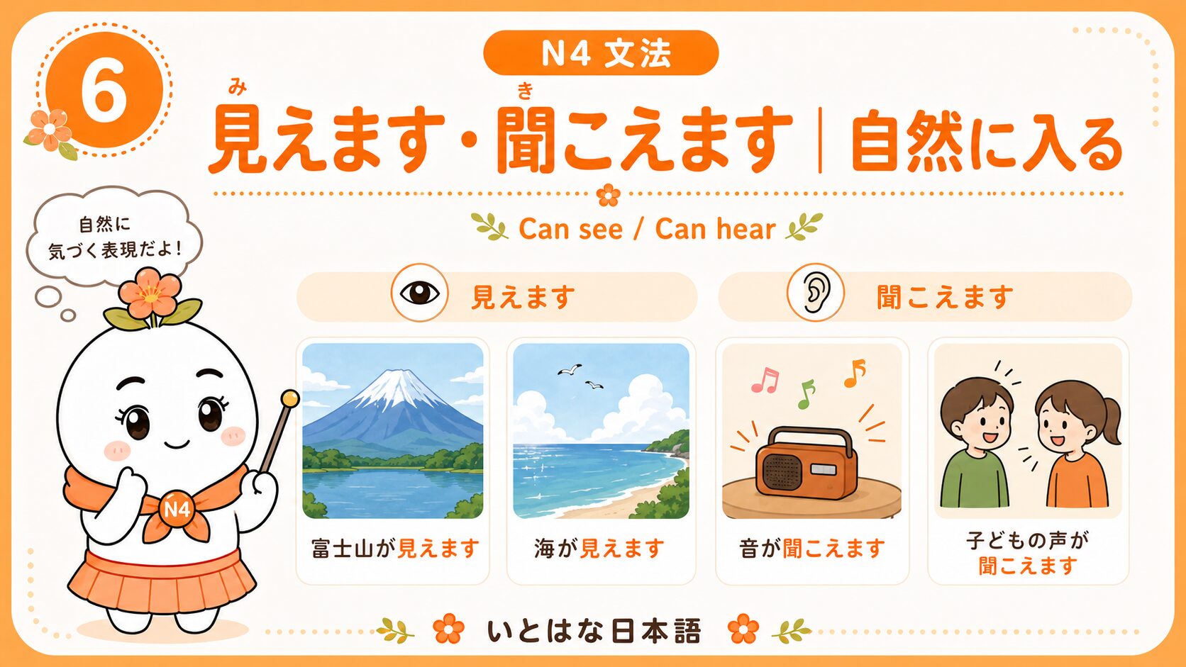 見えます 聞こえます 自然に入る