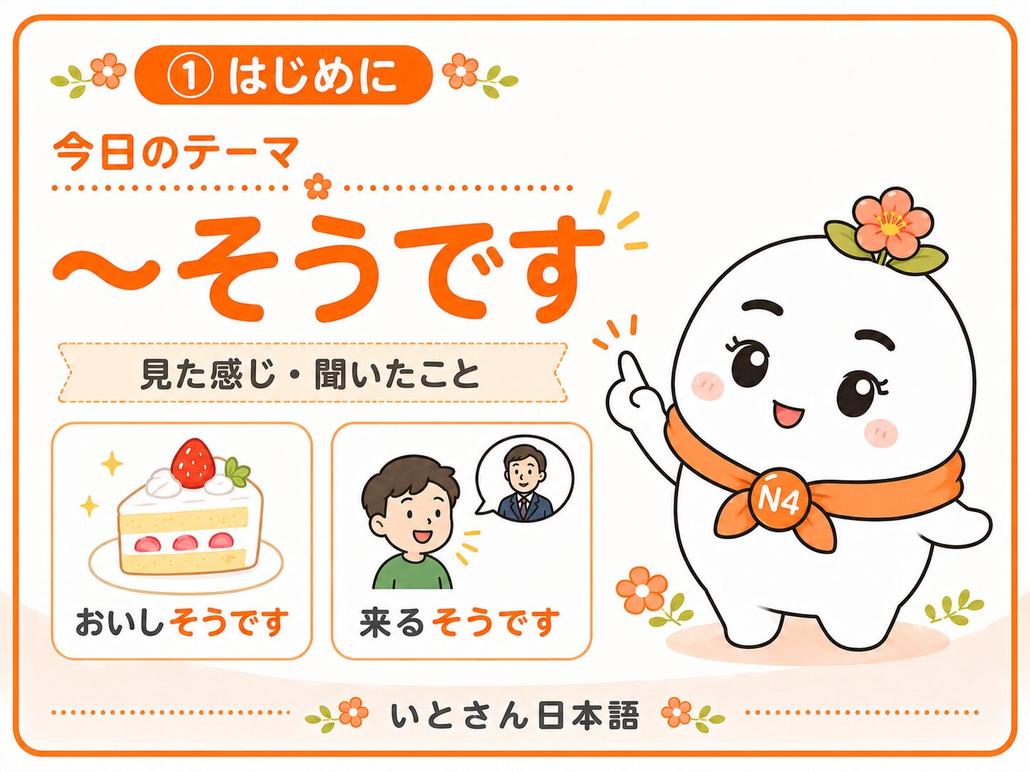 はじめに 今日のテーマ 〜そうです