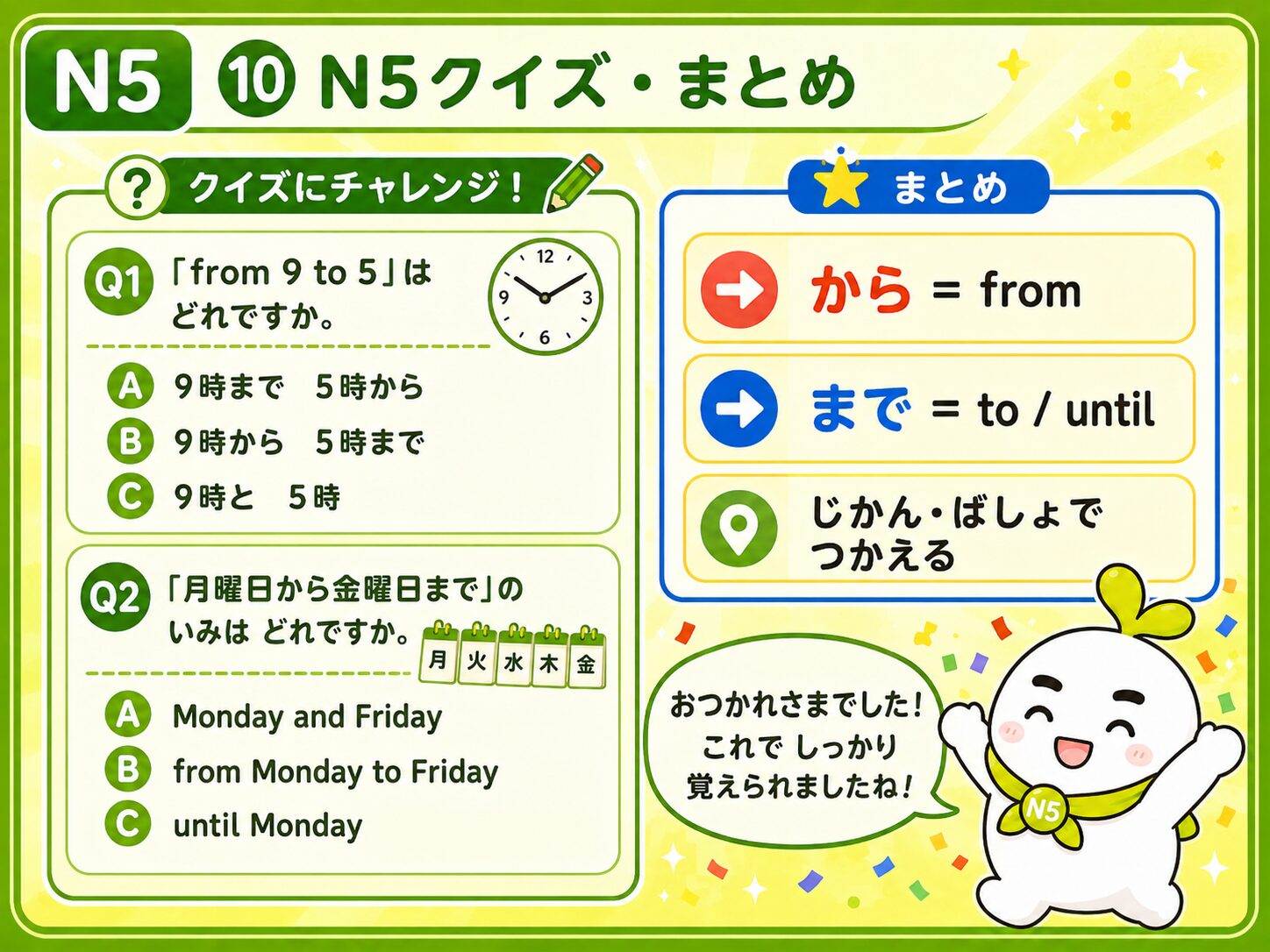 N5クイズ まとめ