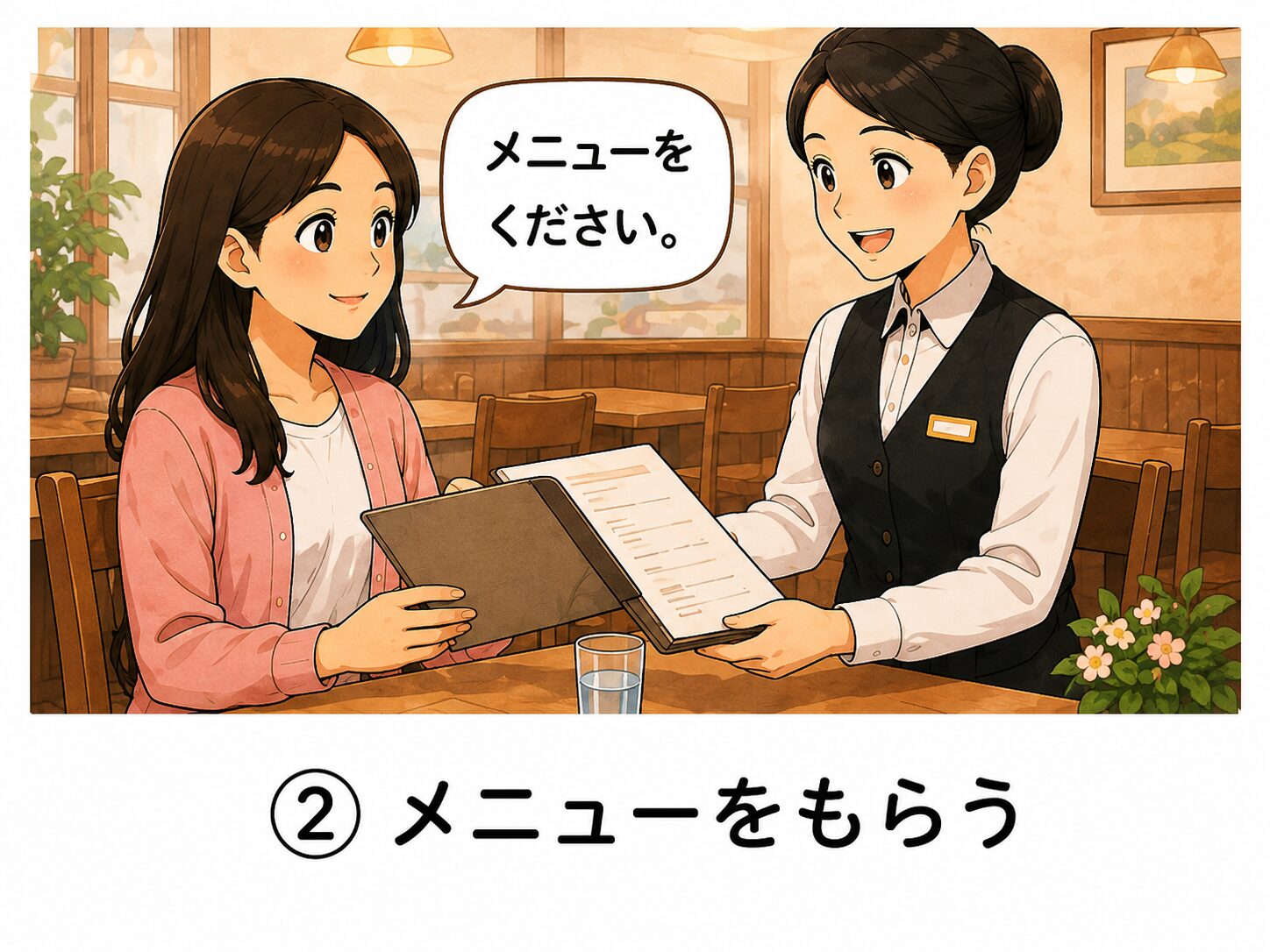 メニューをもらう