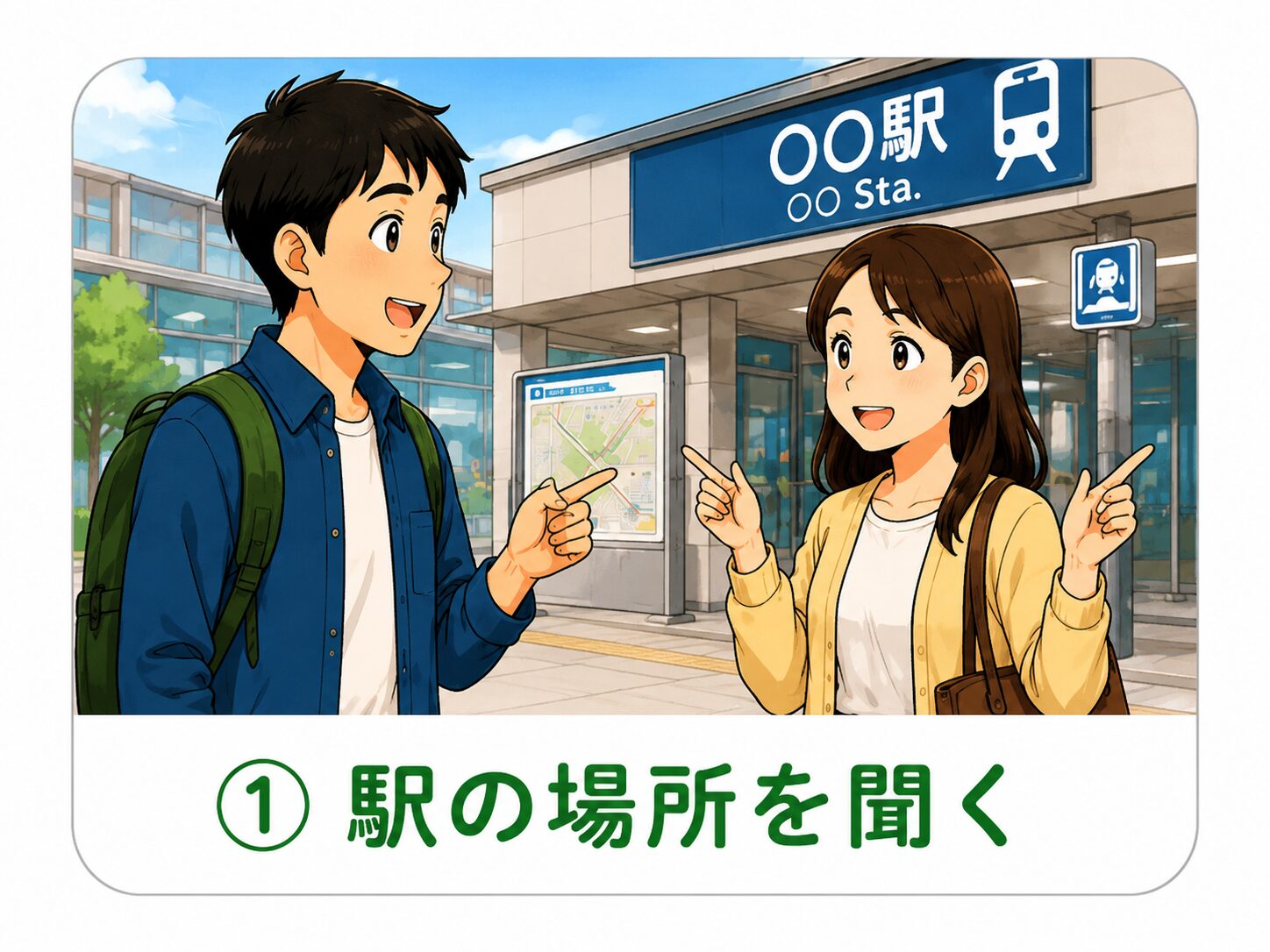 駅の場所を聞く