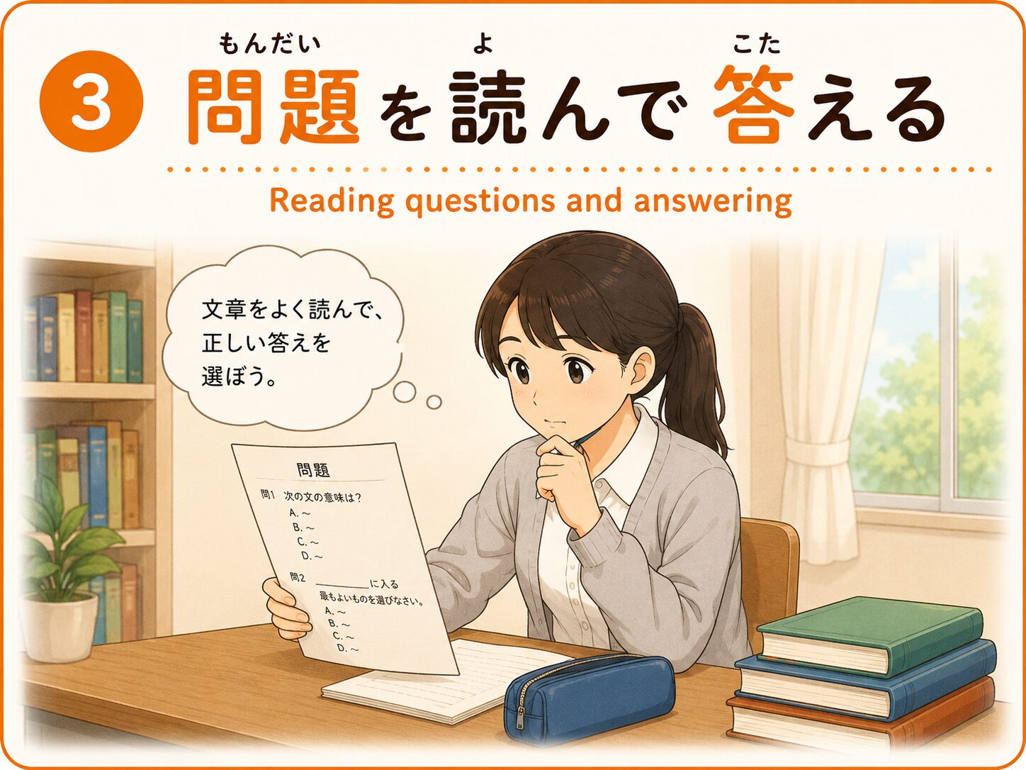 問題を読んで答える