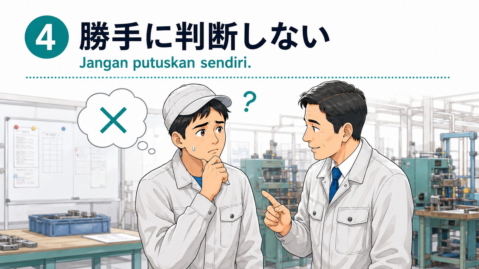 勝手に判断しない｜Jangan putuskan sendiri