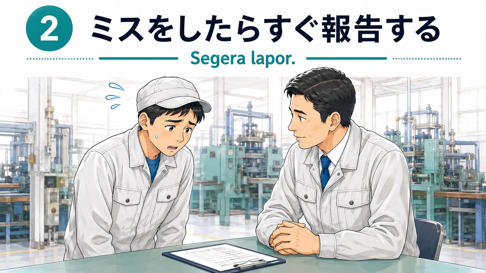 ミスをしたらすぐ報告する｜Segera lapor