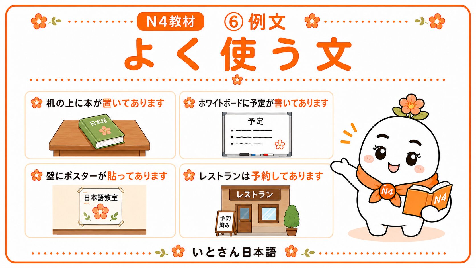 てありますの例文