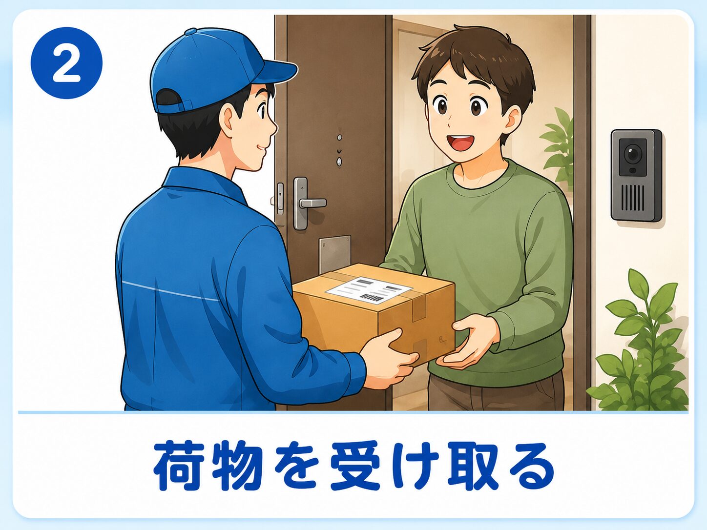 荷物を受け取る