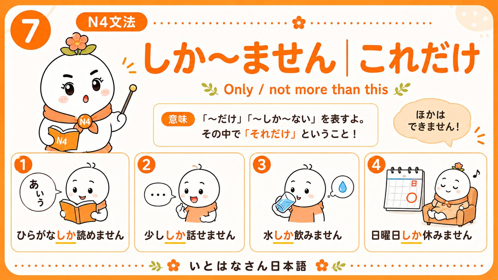 しか ません これだけ