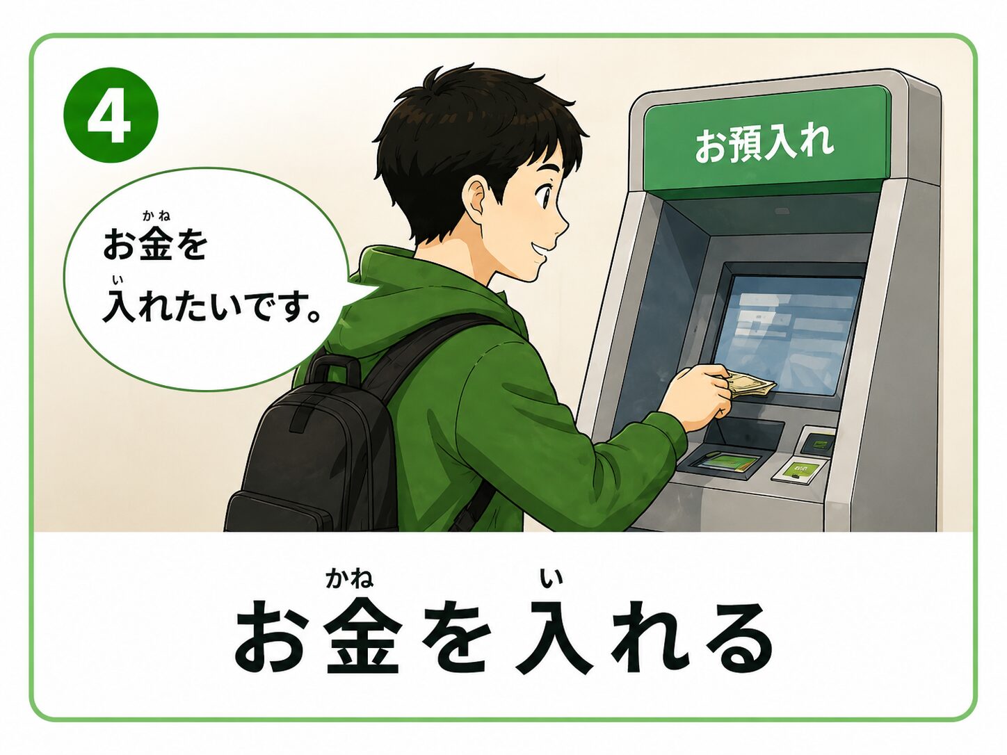 お金を入れる