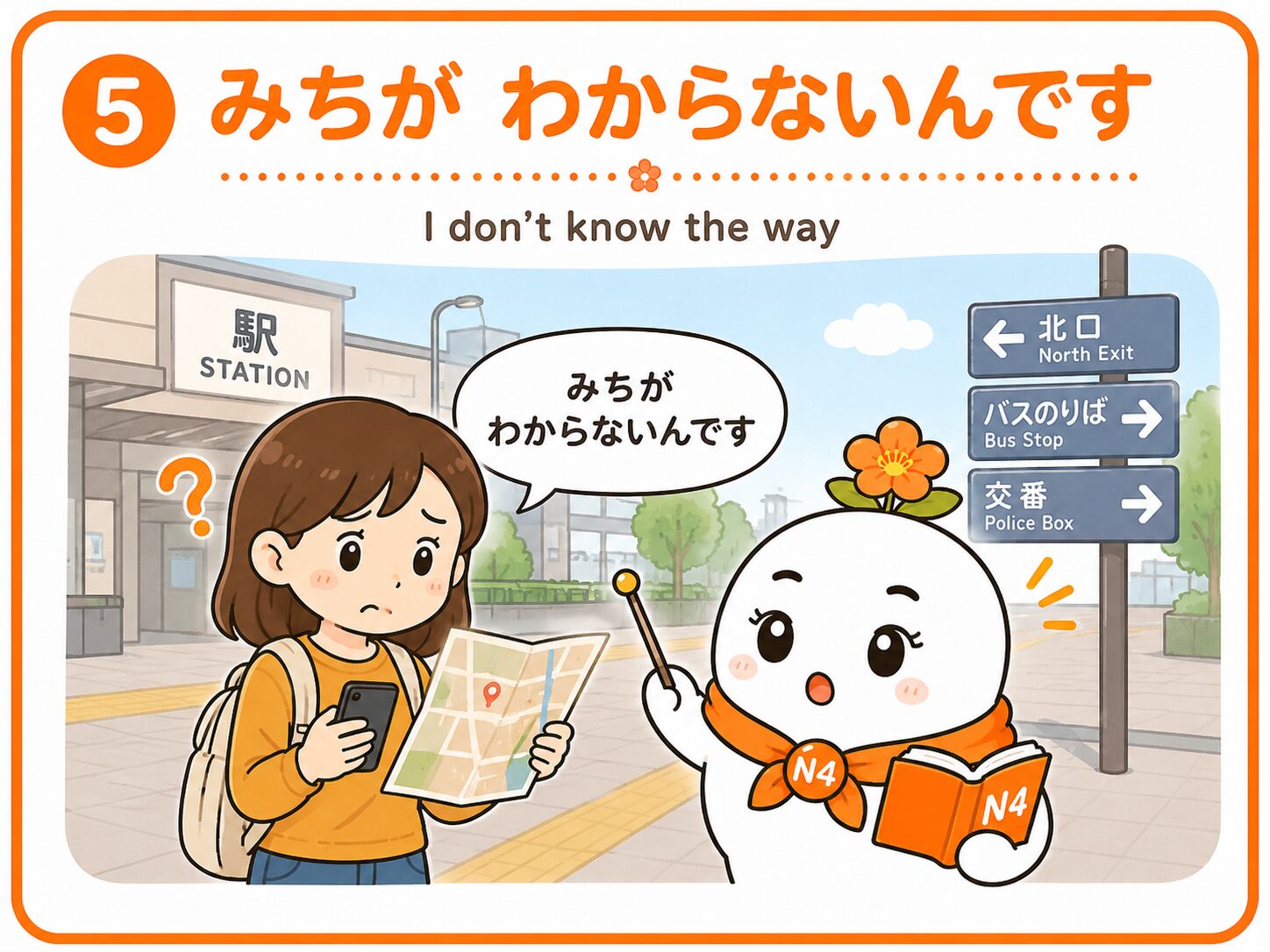 みちがわからないんです