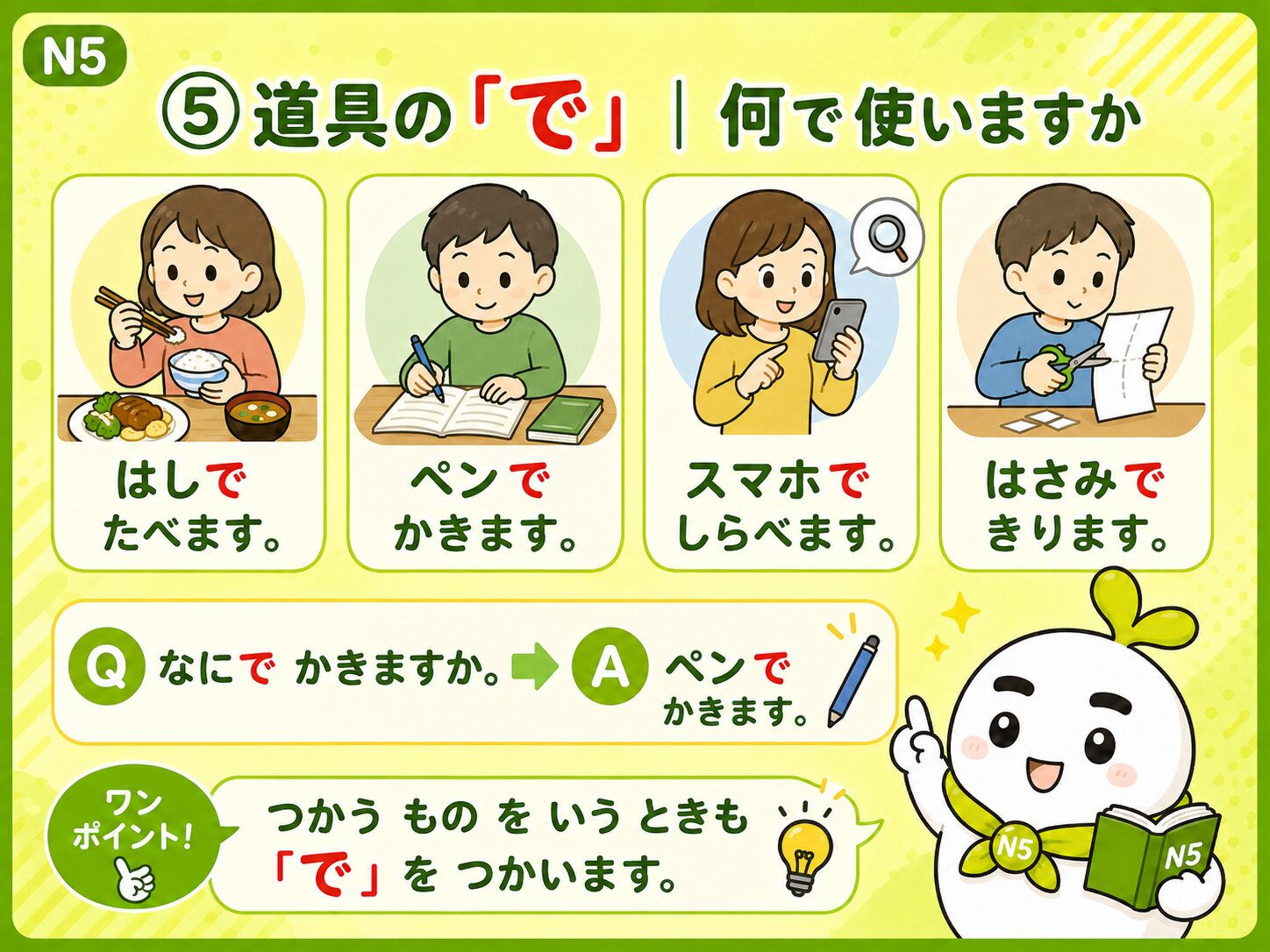 道具の で