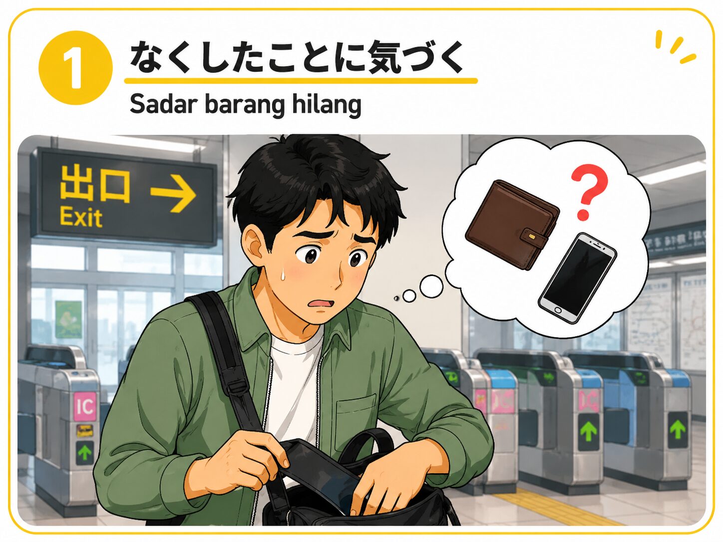 なくしたことに気づく