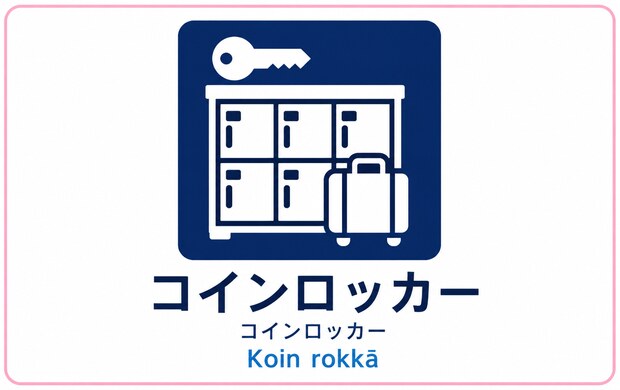 コインロッカーの駅案内マーク