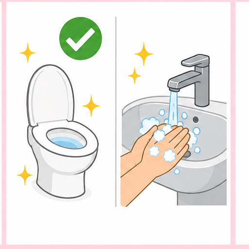 使用後の確認と手洗い