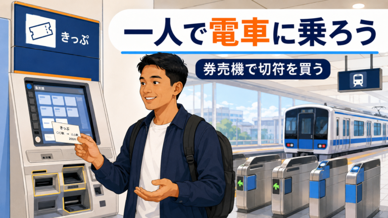 一人で電車に乗ろう｜券売機で切符を買って目的地まで行く方法