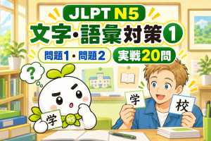 JLPT N5文字・語彙対策 問題1・問題2 実戦20問