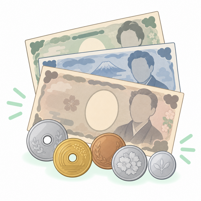 02 現金のイラスト