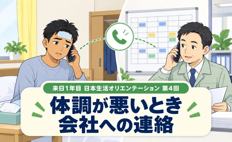 体調が悪いときの日本語と会社への連絡ルール