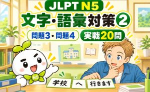 JLPT N5文字・語彙対策② 問題3・問題4 実戦20問