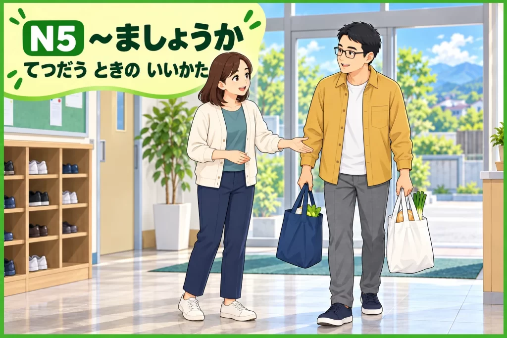 N5「〜ましょうか」｜てつだう ときの いいかた